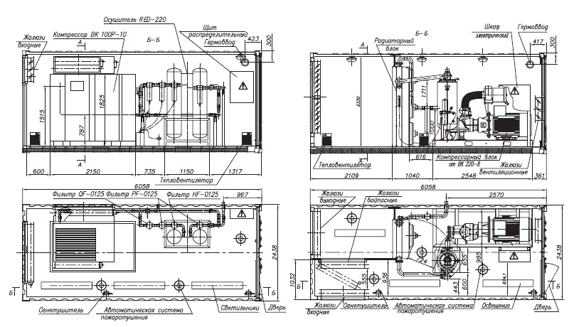 Грс 4. Модульная компрессорная станция чертеж. Схема мобильной компрессорной станции. Монтажный чертеж холодильно компрессорной установки. Сборочный чертеж станции компрессорной.